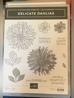 Stampin' Up! Delicate Dahlias Photopolymer Stamp Set - 1 stamp used once